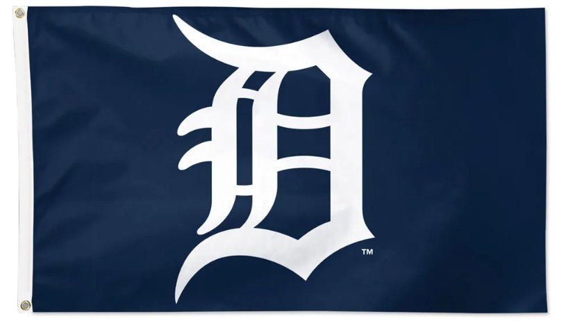 Detroit Tigers 3x5 navy MLB flag with white Old English D