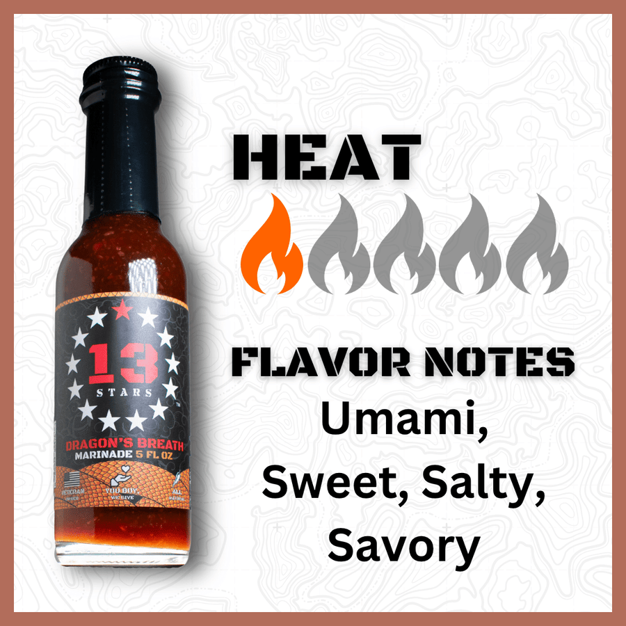 Dragon’s Breath flavor graphic highlighting sweet and savory umami notes