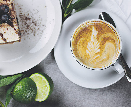 Serving suggestion: latte and pastry pictured together