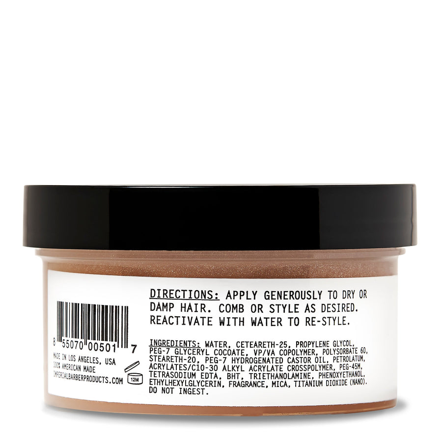 Fiber Pomade — fiber-pomade jar, rear directions and ingredients