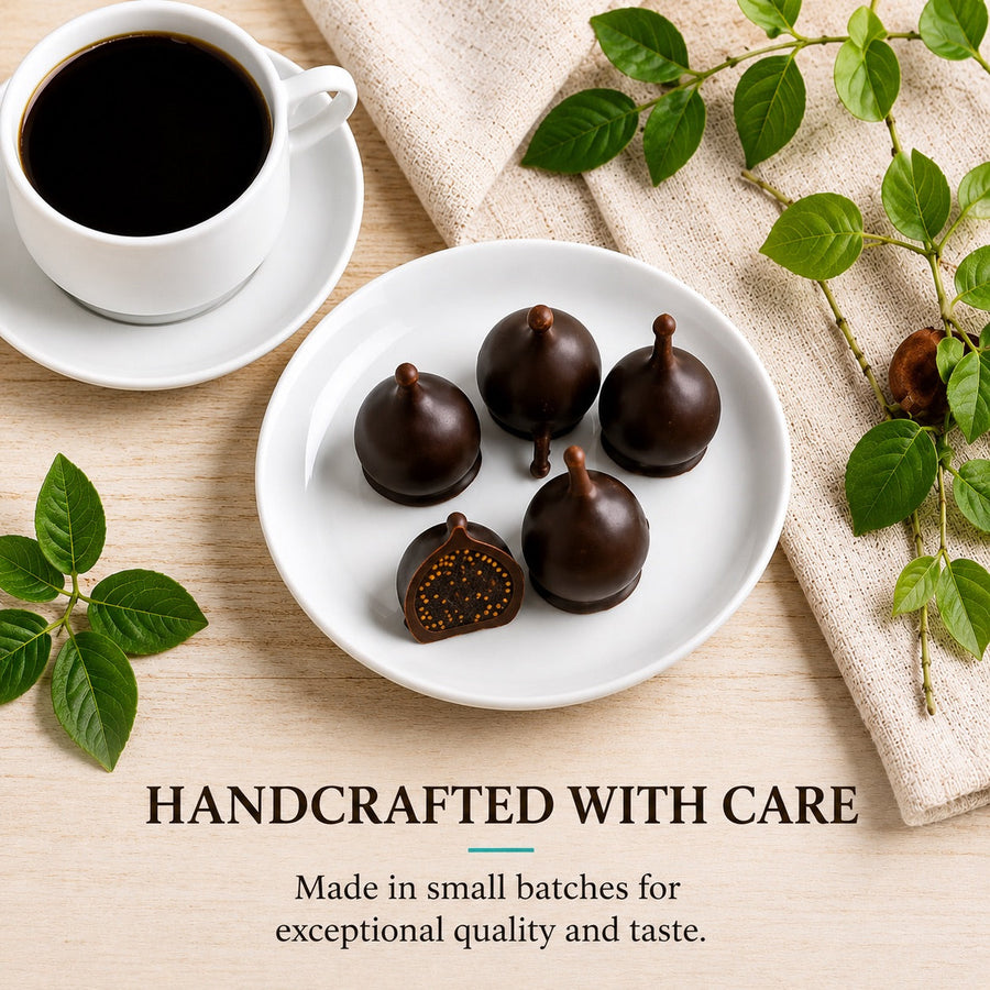 Vegan Belgian Dark Chocolate Figs - 24 Pc Gift Box