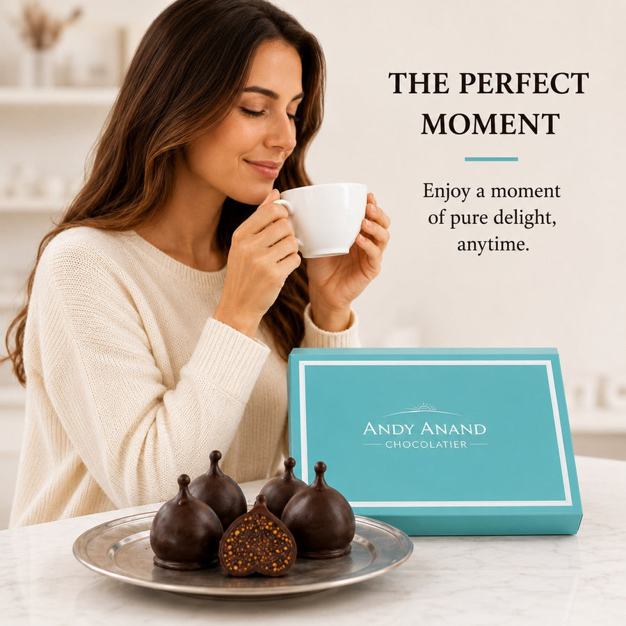 Vegan Belgian Dark Chocolate Figs - 24 Pc Gift Box