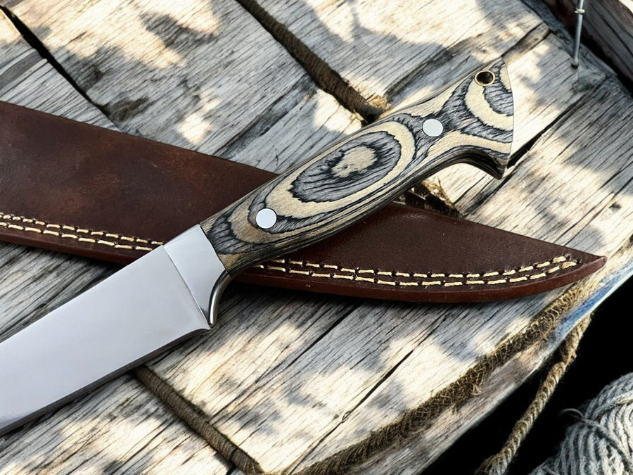 Premium Handmade Fillet Knife with Exotic Pakka Wood Handle