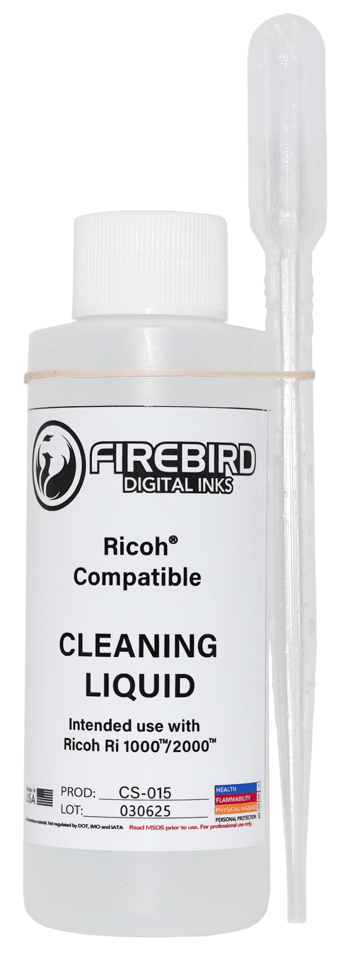 FIREBIRD Ricoh-compatible cleaning liquid bottle with included pipette