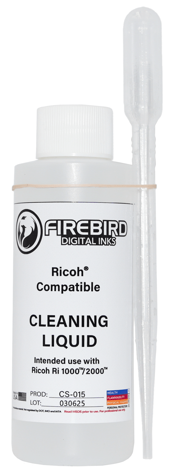 FIREBIRD Ricoh-compatible cleaning liquid bottle with included pipette