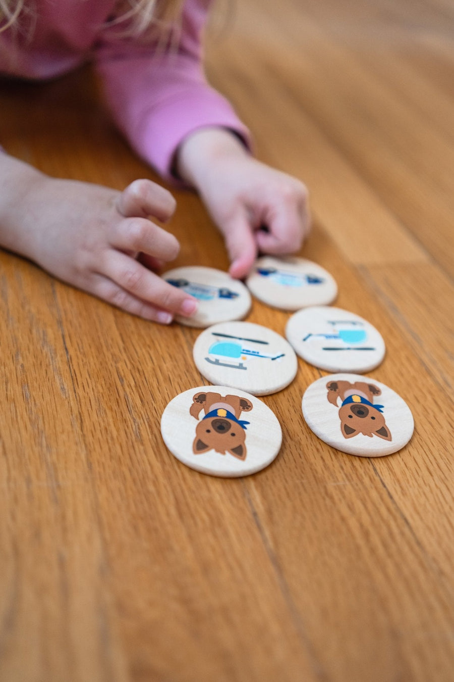 First Responder Matching Game: 24 Wooden Tiles