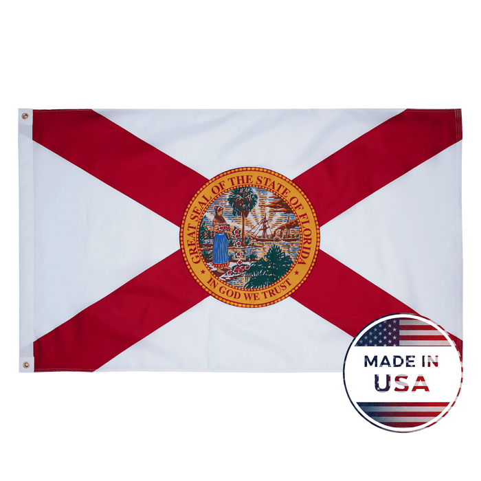 Florida 3x5 state flag made in USA with embroidered details