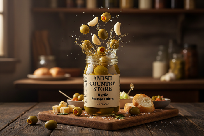 Garlic Stuffed Olives | Bold Briny Pantry Favorite | 16 oz – product image 1