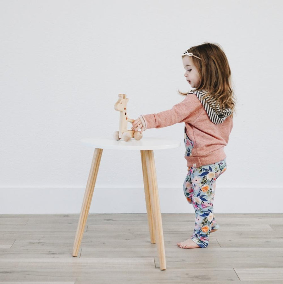 Wooden Giraffe Push Toy: Maple, Cherry & Walnut