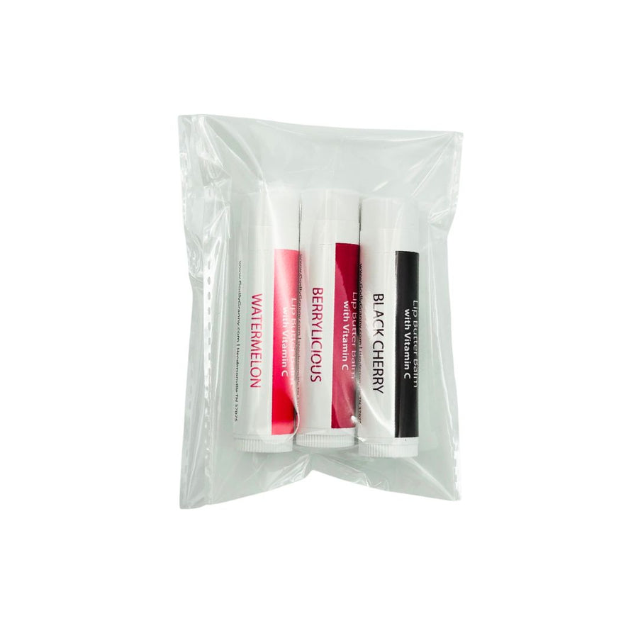 Lip Butter Balm Gift Set – Spring-Summer #1 (Berrylicious, Black Cherry, Watermelon) packaging