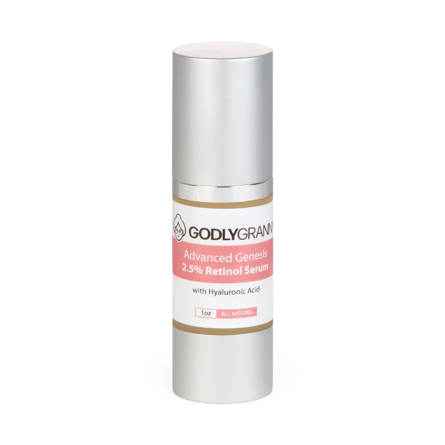 Advanced Genesis 2.5% Retinol & Hyaluronic Acid Serum, 1 oz packaging