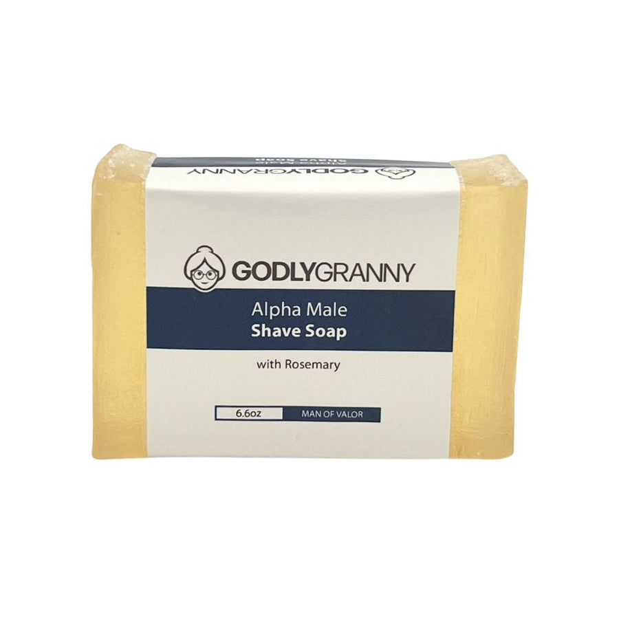 Rosemary Shaving Soap Bar – Man of Valor packaging