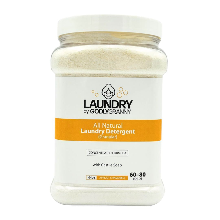 Granular Castile Laundry Detergent – Apricot Chamomile packaging