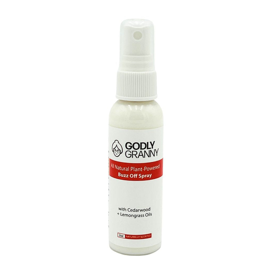 Buzz Off Botanical Spray with Cedarwood & Lemongrass – 2oz packaging