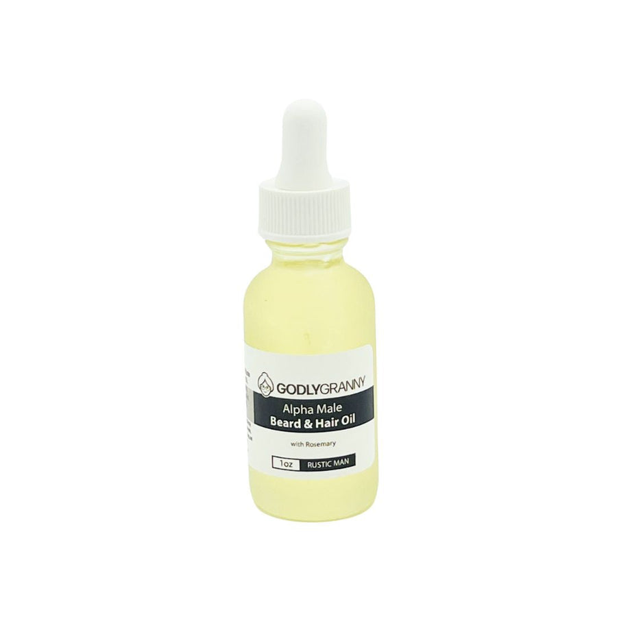 Rosemary Beard & Hair Oil – Rustic Man packaging