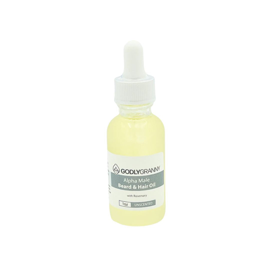 Rosemary Beard & Hair Oil – Unscented packaging