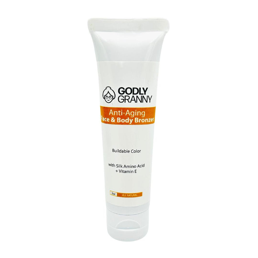 Face & Body Bronzer with Silk Amino Acids & Vitamin E – 2oz packaging