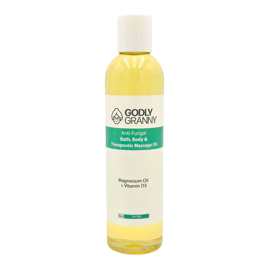 Tea Tree Bath, Body & Massage Oil with Magnesium, 8 oz packaging