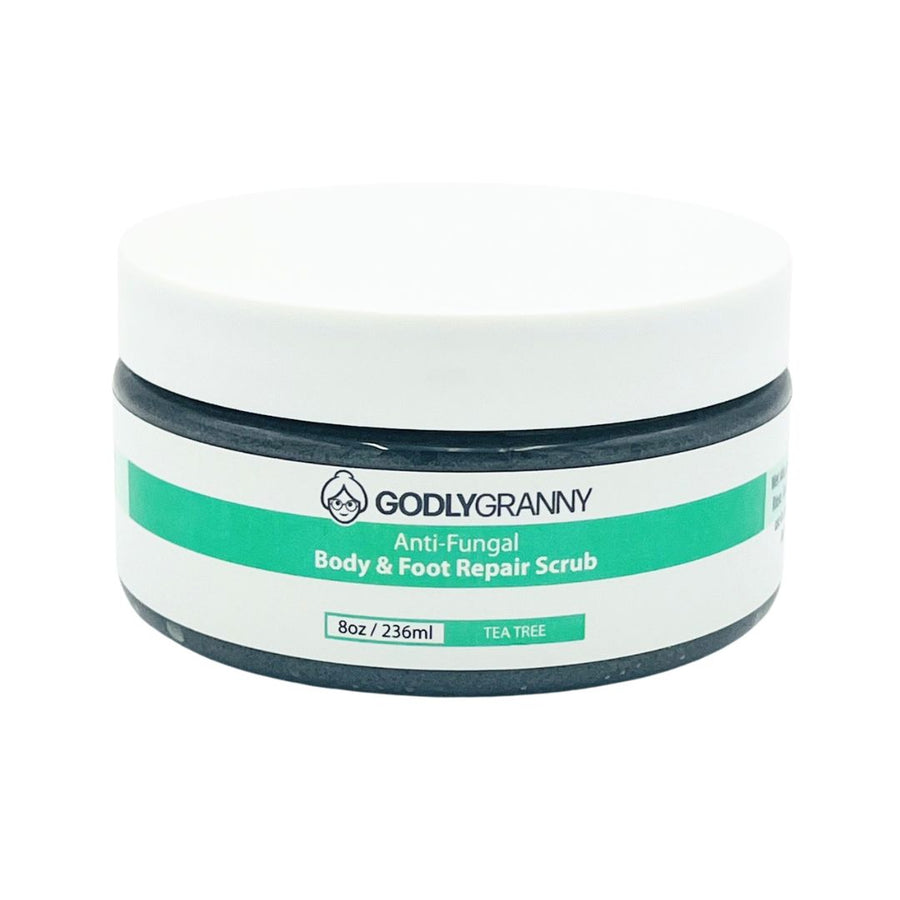 Tea Tree Body & Foot Exfoliating Scrub, 8 oz packaging