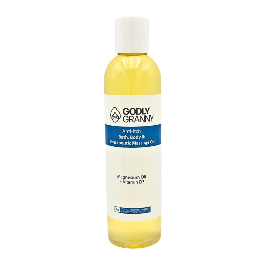 Moisturizing Bath, Body & Massage Oil with Magnesium, 8 oz packaging