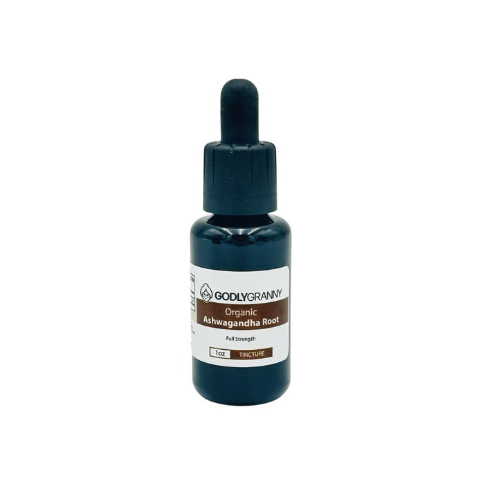Organic Ashwagandha Root Tincture, 1 oz packaging