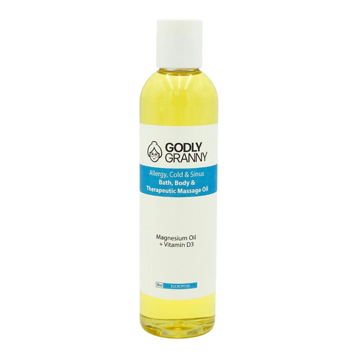Eucalyptus Bath, Body & Massage Oil, 8 oz packaging