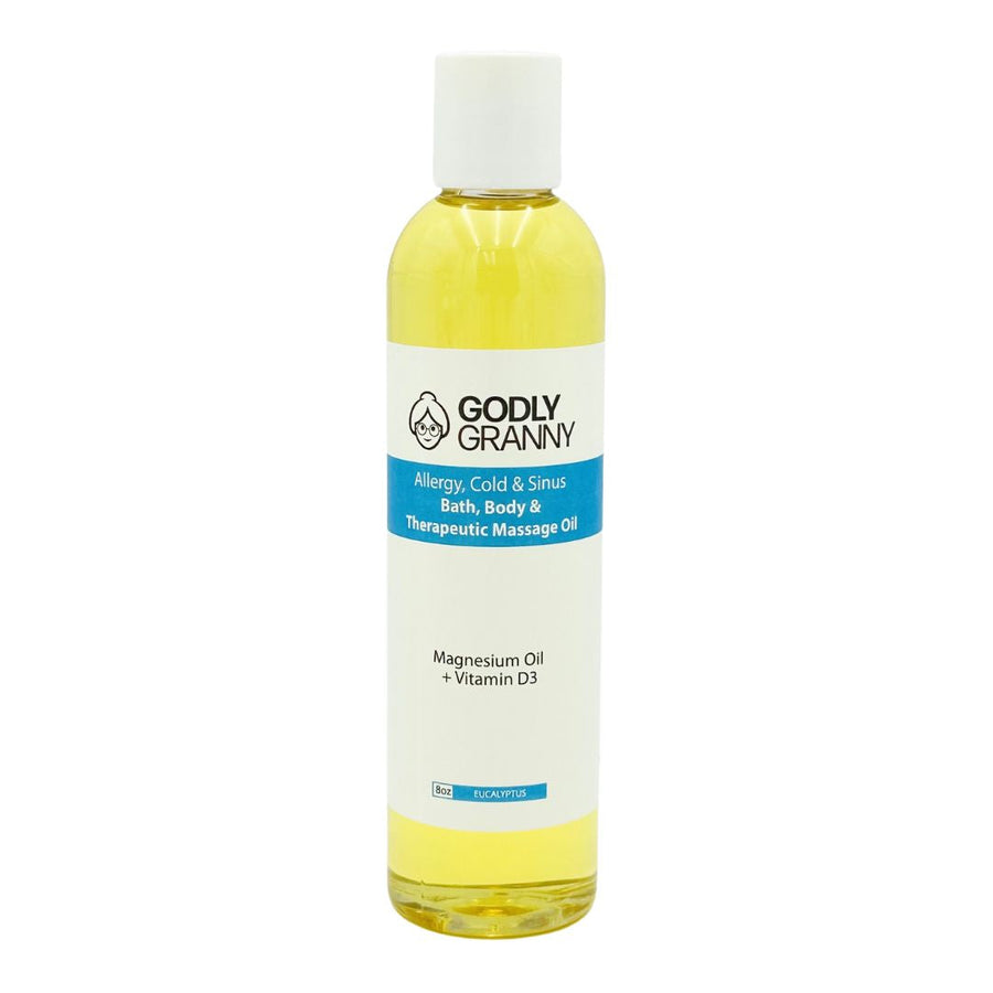 Eucalyptus Bath, Body & Massage Oil, 8 oz packaging