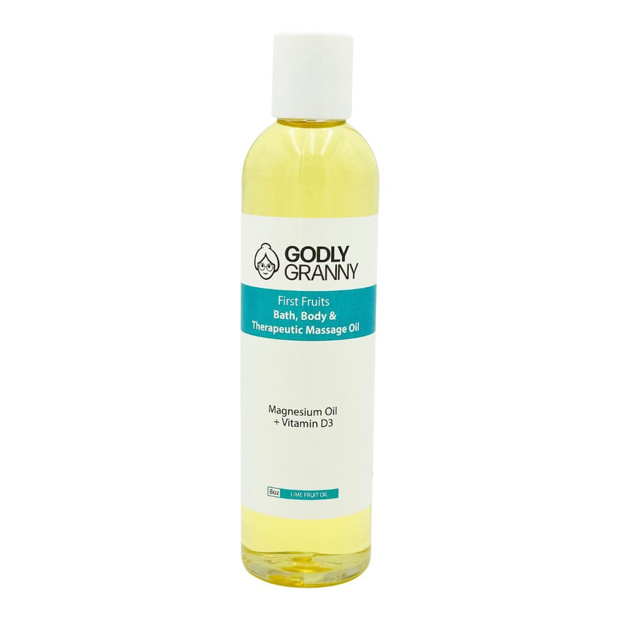 First Fruits Citrus Bath, Body & Massage Oil – Lime Fruit Oil packaging