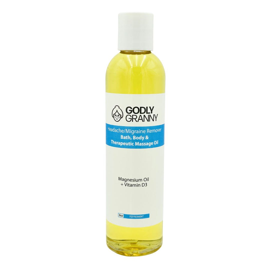 Peppermint Bath, Body & Massage Oil, 8 oz packaging