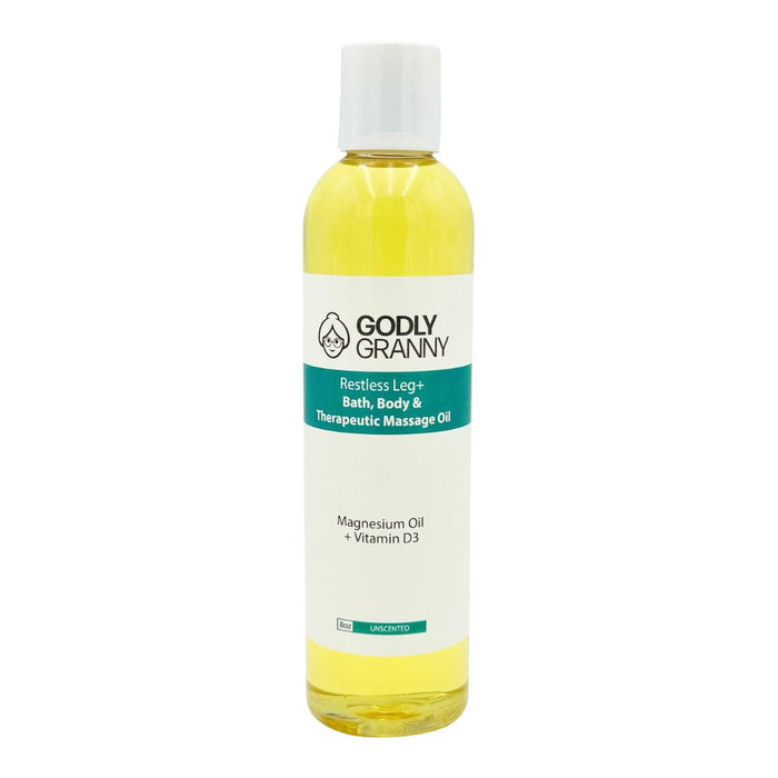 Unscented Magnesium Bath, Body & Massage Oil, 8 oz packaging