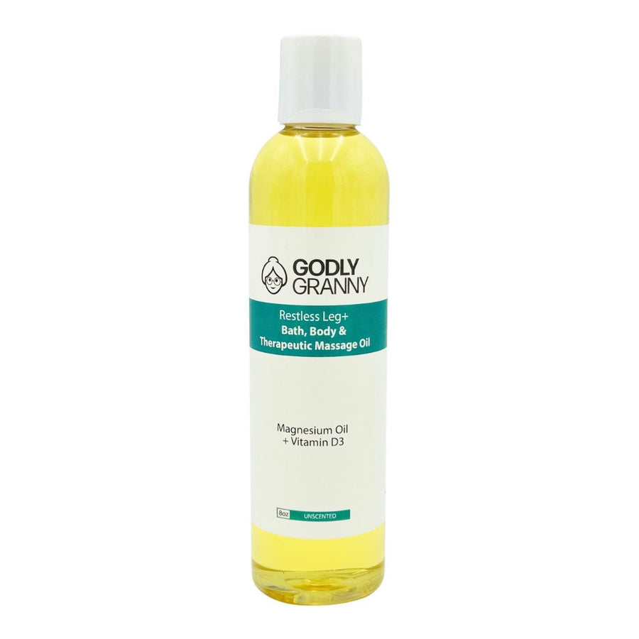 Unscented Magnesium Bath, Body & Massage Oil, 8 oz packaging