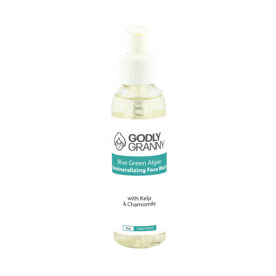 Blue Green Algae Face Wash with Kelp & Chamomile, 4 oz packaging