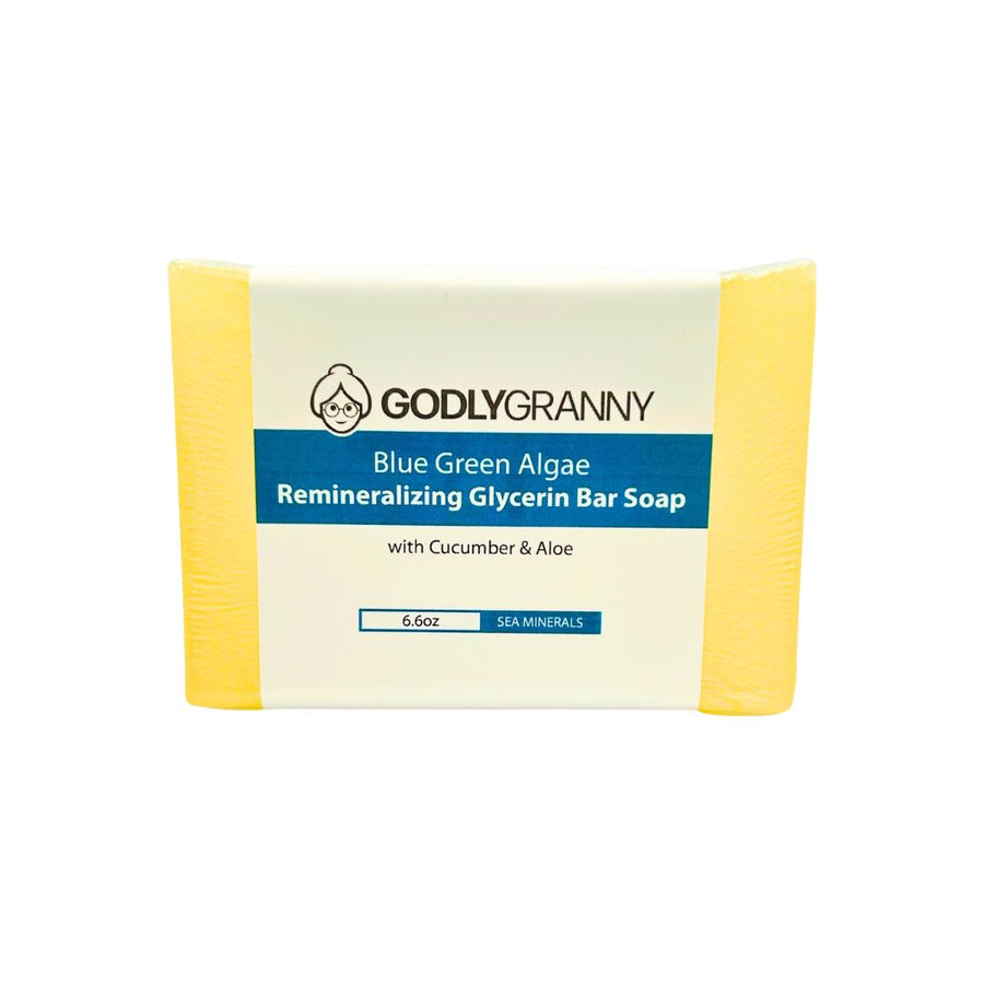 Blue Green Algae Glycerin Soap with Cucumber & Aloe – Sea Minerals packaging