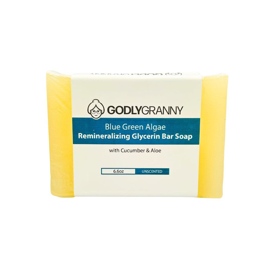 Blue Green Algae Glycerin Soap with Cucumber & Aloe – Unscented packaging