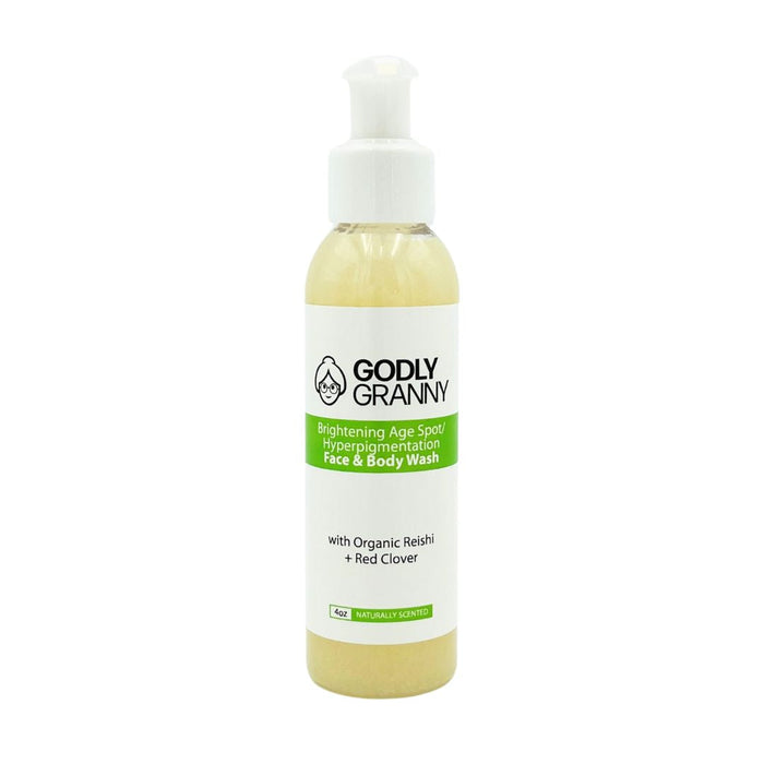 Brightening Face & Body Wash with Reishi & Red Clover, 4 oz packaging