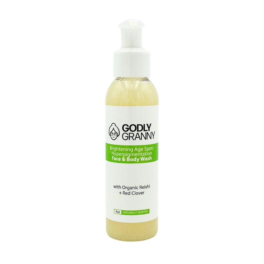 Brightening Face & Body Wash with Reishi & Red Clover, 4 oz packaging