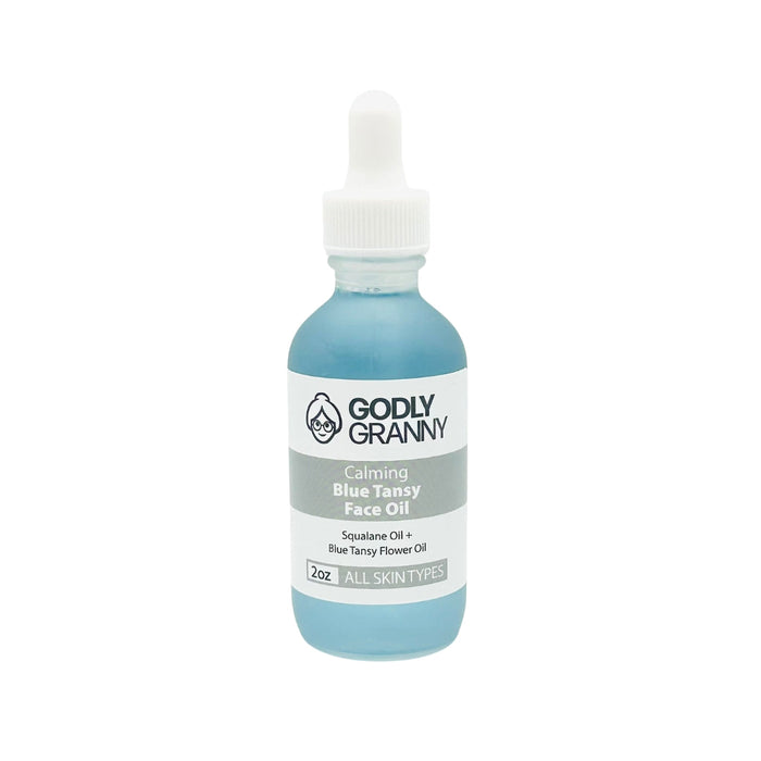 Calming Blue Tansy Facial Oil, 2 oz packaging