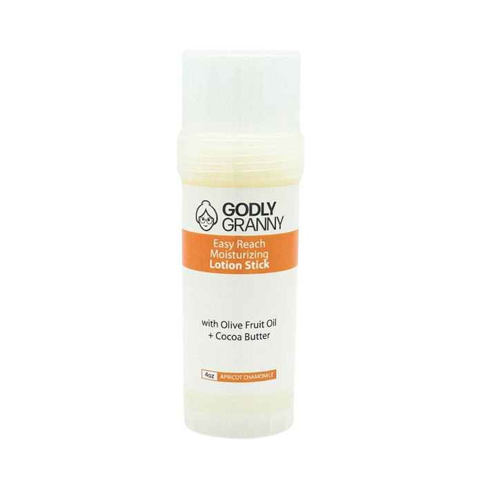 Easy Reach Lotion Stick with Olive Oil & Cocoa Butter – Apricot Chamomile packaging