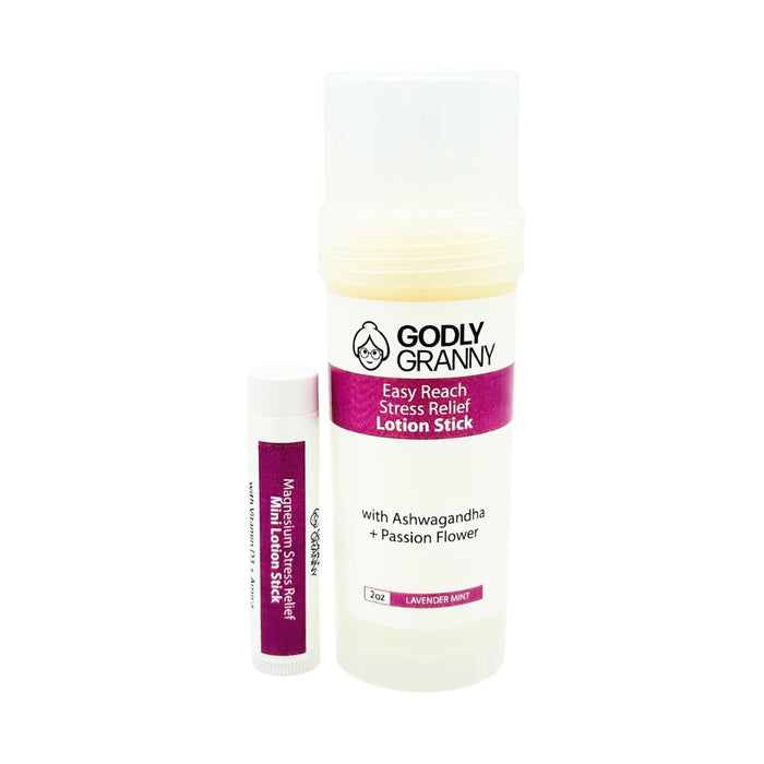 Assorted Easy Reach Lavender Mint Lotion Stick packages shown together