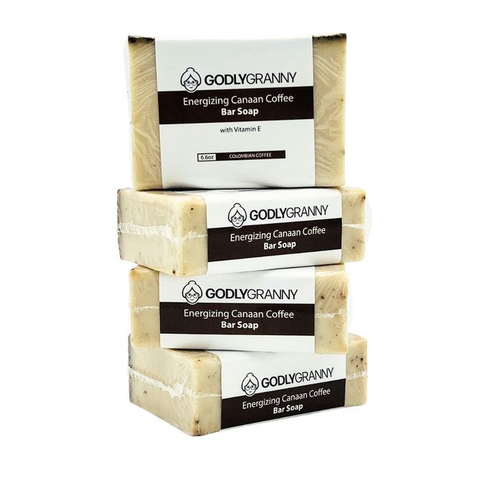 Canaan Coffee Soap Bar with Vitamin E, 6.6 oz packaging