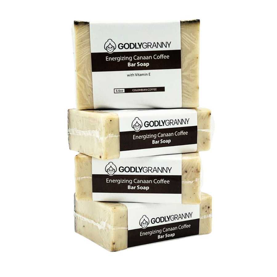 Canaan Coffee Soap Bar with Vitamin E, 6.6 oz packaging