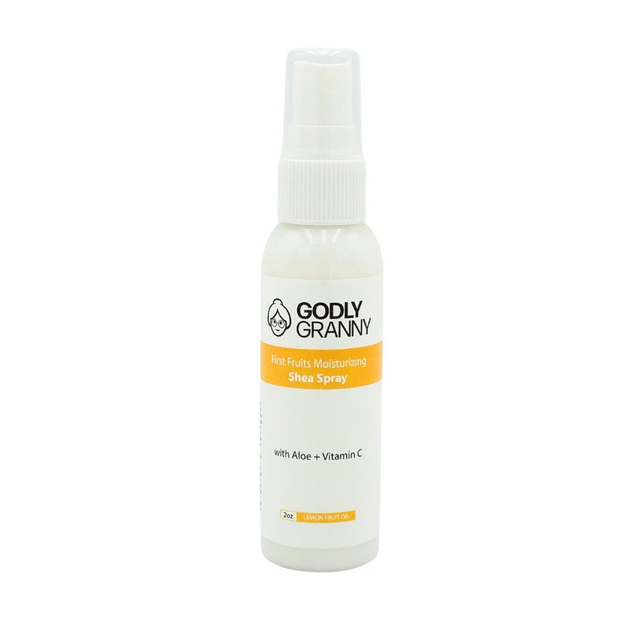 First Fruits Citrus Moisturizing Shea Spray – Lemon Fruit Oil packaging