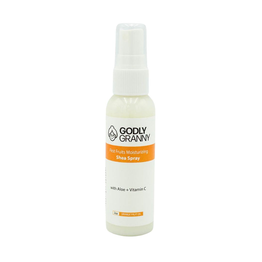 First Fruits Citrus Moisturizing Shea Spray – Orange Fruit Oil packaging