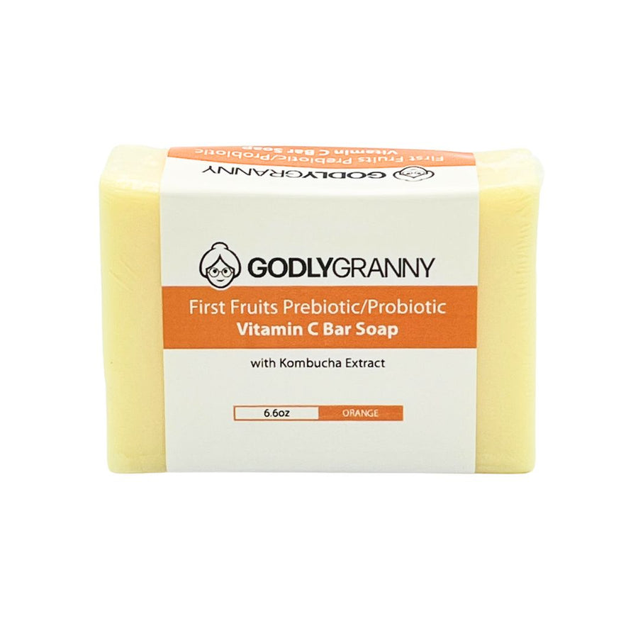 First Fruits Kombucha & Vitamin C Bar Soap – Orange packaging