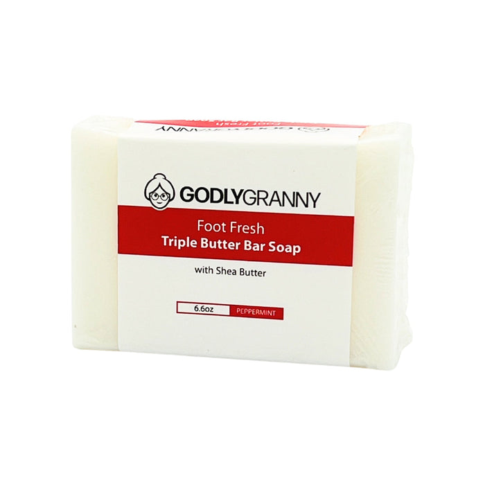 Foot Fresh Triple Butter Soap Bar, 6.6 oz packaging