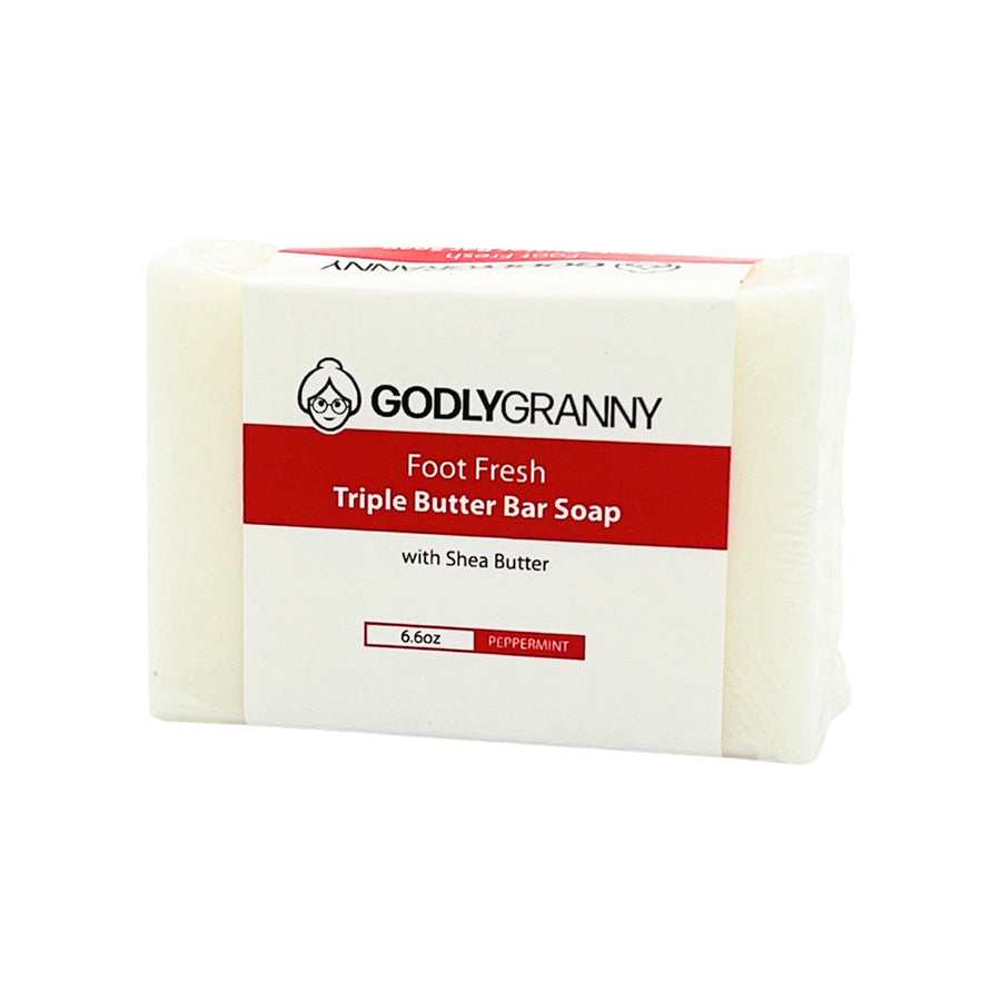 Foot Fresh Triple Butter Soap Bar, 6.6 oz packaging