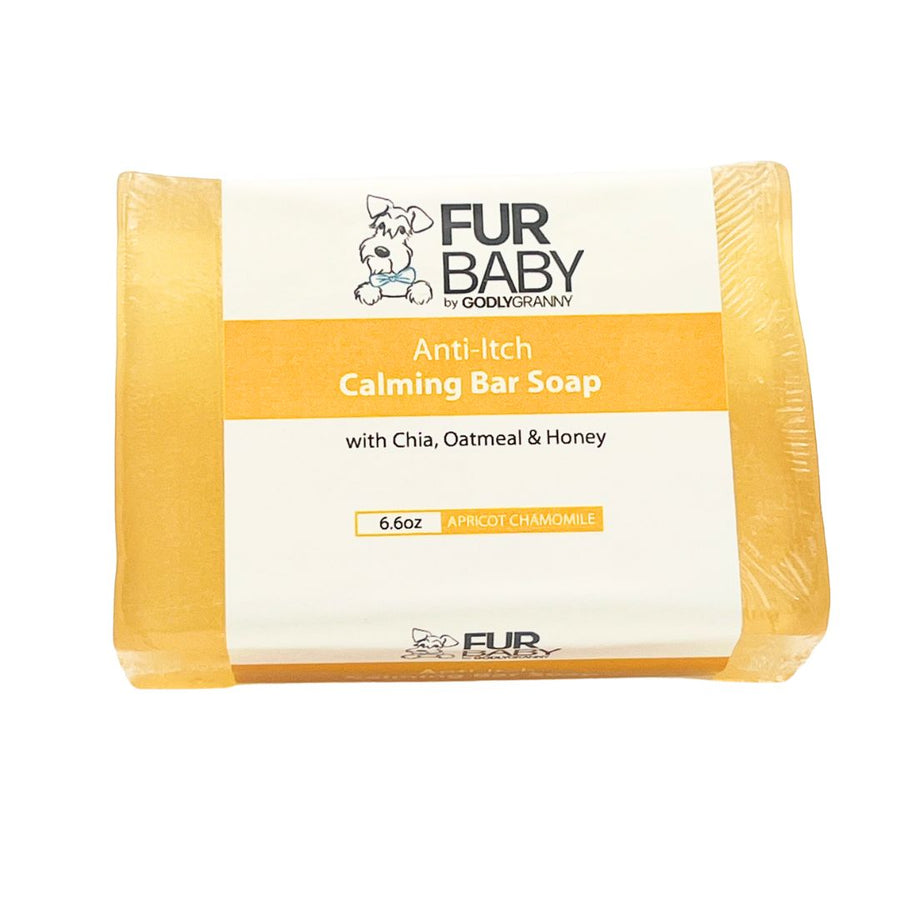Fur Baby Chia, Oatmeal & Honey Pet Soap Bar – Apricot Chamomile packaging