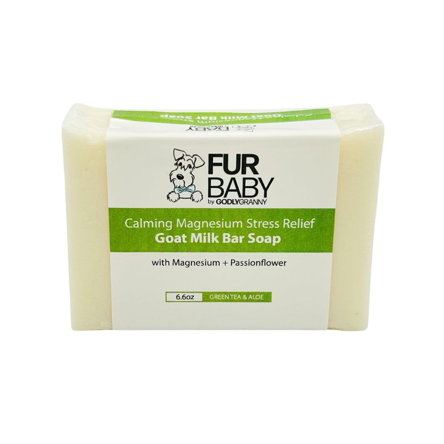Fur Baby Magnesium & Passionflower Goat Milk Soap – Green Tea & Aloe packaging