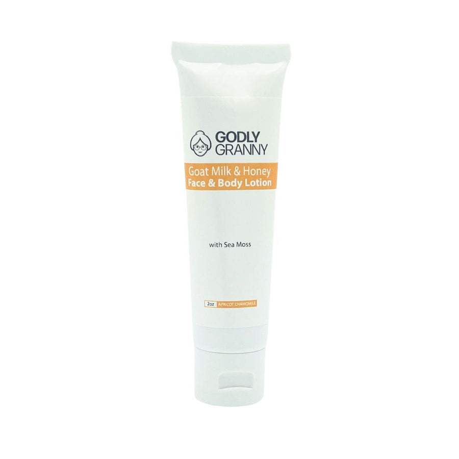Goat Milk & Honey Body Lotion with Sea Moss – Apricot Chamomile packaging