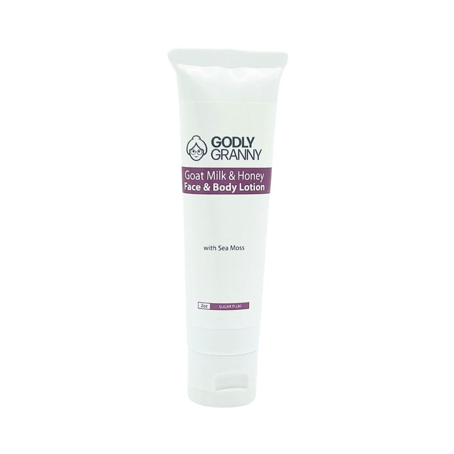 Goat Milk & Honey Body Lotion with Sea Moss – Sugar Plum packaging